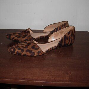 a new day leopard print slip on flat shoes 9